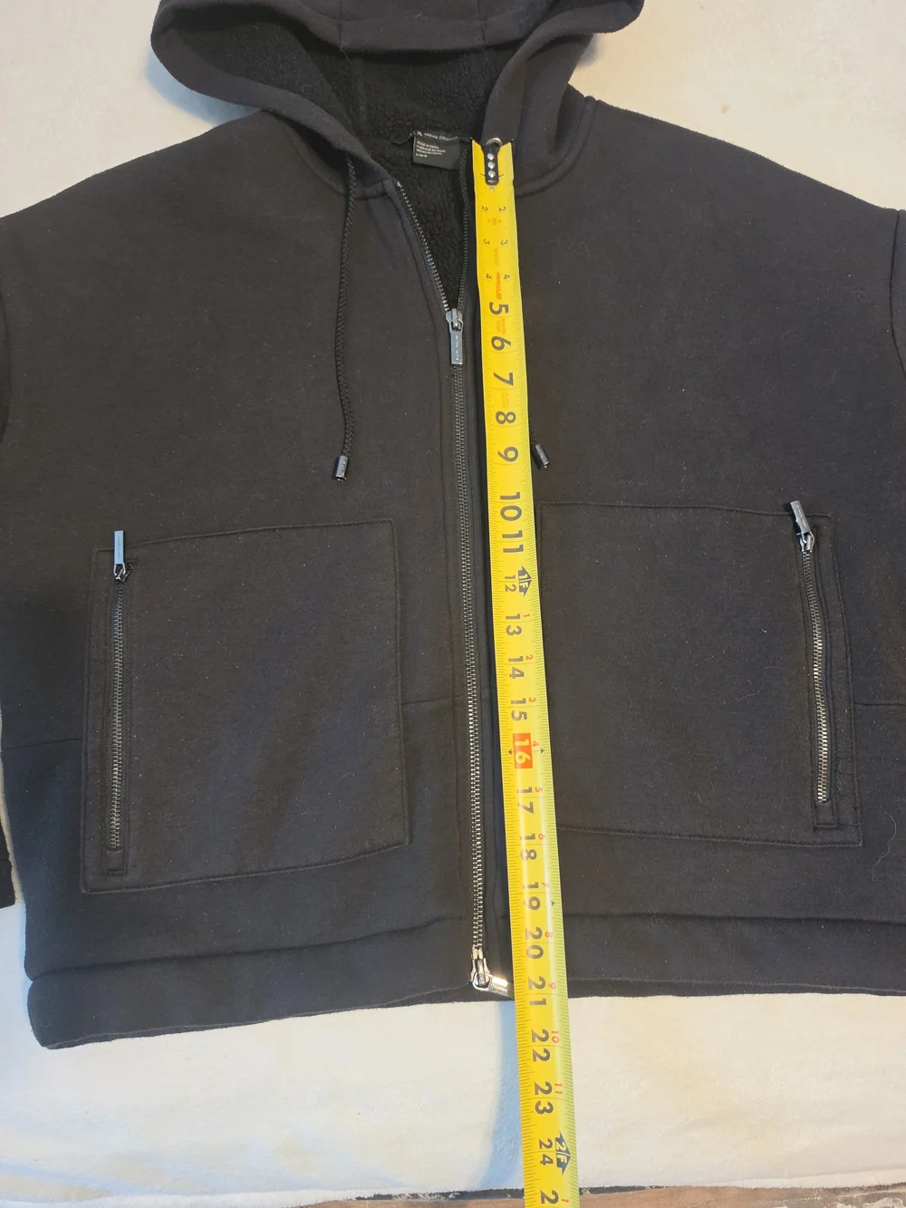 Armani Exchange Black Zip-Up Hooded Jacket
